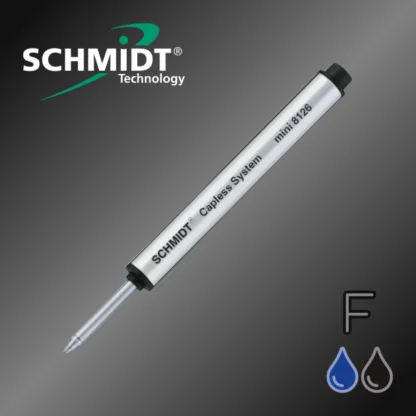 Genuine Schmidt Mini 8126 Capless System Rollerball Pen Refill in Blue and Black