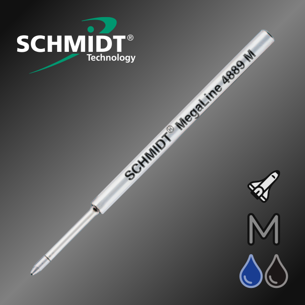 Schmidt MegaLine 4889 Pressurized Refill - Black Ink, Pressurized Refill –  Lanier Pens